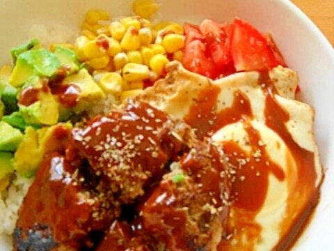 クイックランチ♪ロコモコ丼